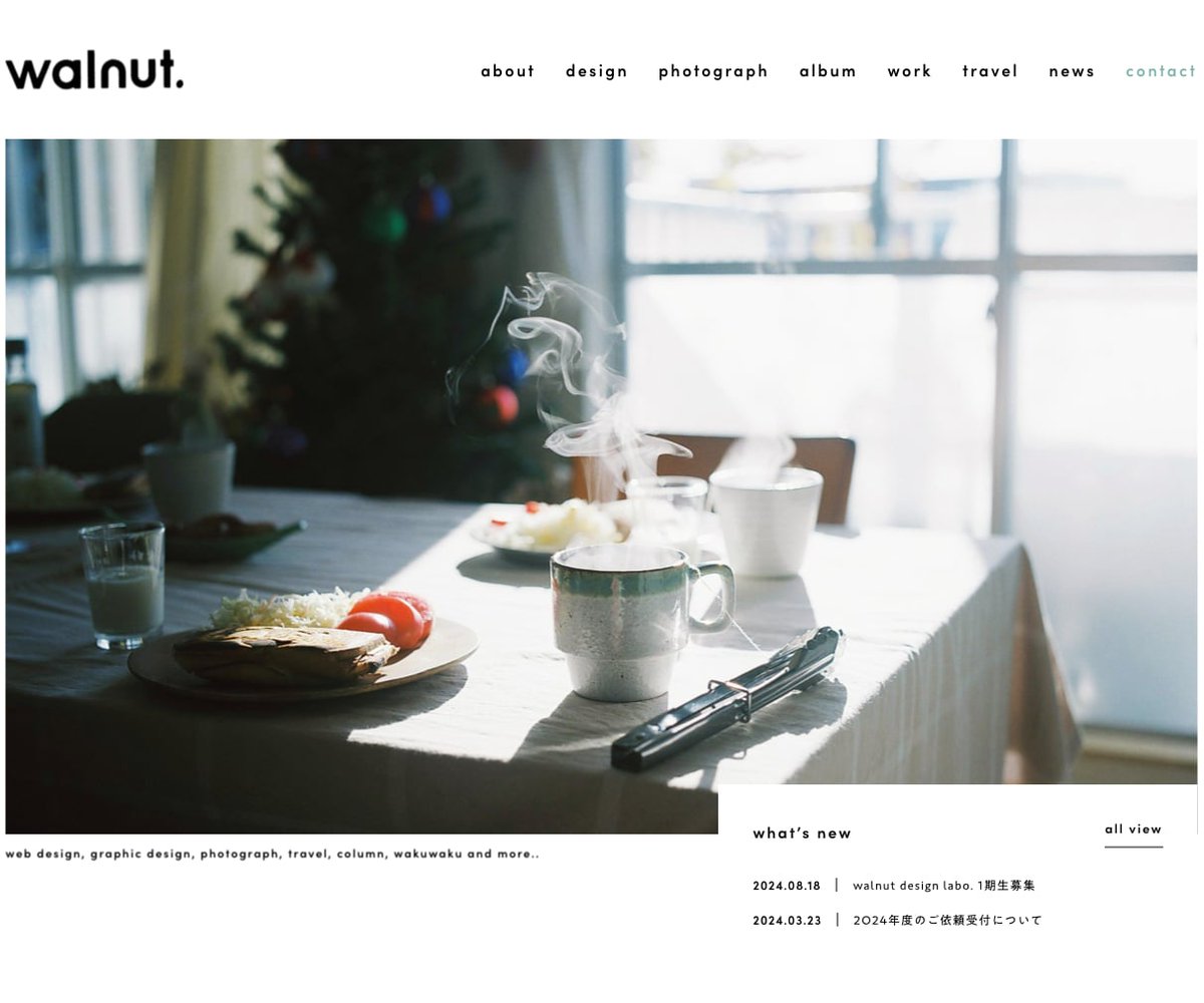 designnokoto's tweet image. シンプルなデザイン。
（見出しが素敵です）

walnut.
designnokoto.com/wd/11433

#Webデザイン #アイデア