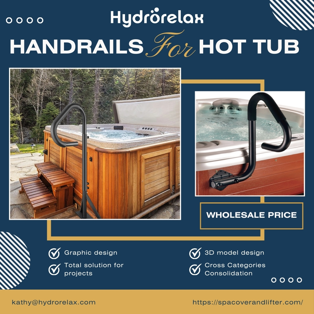 ✨ Safety Meets Style with Our Premium Hot Tub Handrails! 🛁

☎𝐏𝐡𝐨𝐧𝐞: +8618158182306
📩𝐄𝐦𝐚𝐢𝐥: kathy@hydrorelax.com
🌐𝐒𝐞𝐧𝐝 𝐈𝐧𝐪𝐮𝐢𝐫𝐲: spacoverandlifter.com/hot-tub-handra…

#spahandrails #HotTubSafety #hottubhandrails #spacomponents #manufacturer #proway #hydrorelax