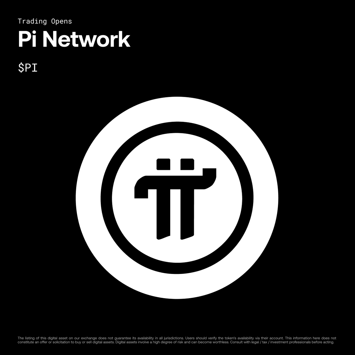 OKX (@okx) on Twitter photo ๐ข #NewListing
$PI/USDT <a href="/PiCoreTeam/">Pi Network</a> Spot trading is LIVE on #OKX!
Trade now: okx.com/trade-spot/pi-โฆ ๐ข #NewListing
$PI/USDT <a href="/PiCoreTeam/">Pi Network</a> Spot trading is LIVE on #OKX!
Trade now: okx.com/trade-spot/pi-โฆ
