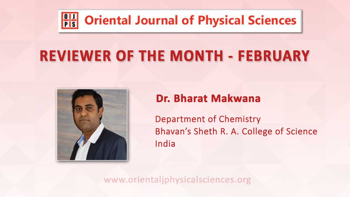 Oriental Journal of Physical Sciences tweet media