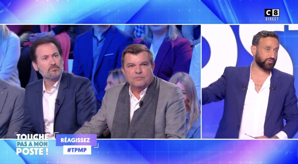 Vincent Pujol (@vinzpujol) on Twitter photo Aux côtés de <a href="/Cyrilhanouna/">Cyril Hanouna</a> et <a href="/ptoleme20/">franck appietto</a> hier sur le plateau de @TPMP pour représenter les équipes de <a href="/C8TV/">C8</a>
Une formidable escouade qui jusqu’au bout n’aura rien lâché pour offrir au public les meilleurs programmes
Un nouveau plébiscite hier avec de multiples records
Merci Aux côtés de <a href="/Cyrilhanouna/">Cyril Hanouna</a> et <a href="/ptoleme20/">franck appietto</a> hier sur le plateau de @TPMP pour représenter les équipes de <a href="/C8TV/">C8</a>
Une formidable escouade qui jusqu’au bout n’aura rien lâché pour offrir au public les meilleurs programmes
Un nouveau plébiscite hier avec de multiples records
Merci