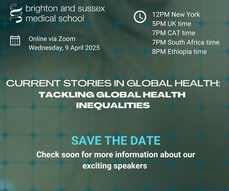GlobalHealthMSc BSMS (@globalhealthmsc) on Twitter photo 🗓️SAVE THE DATE!
We are kicking off our next #CurrentStories event in time for the <a href="/WHO/">World Health Organization (WHO)</a> #WorldHealthDay. Our speakers will focus on #GlobalHealth inequalities and ways in which these can be addressed.
Find our more and book your FREE ticket: eventbrite.co.uk/manage/events/… 🗓️SAVE THE DATE!
We are kicking off our next #CurrentStories event in time for the <a href="/WHO/">World Health Organization (WHO)</a> #WorldHealthDay. Our speakers will focus on #GlobalHealth inequalities and ways in which these can be addressed.
Find our more and book your FREE ticket: eventbrite.co.uk/manage/events/…