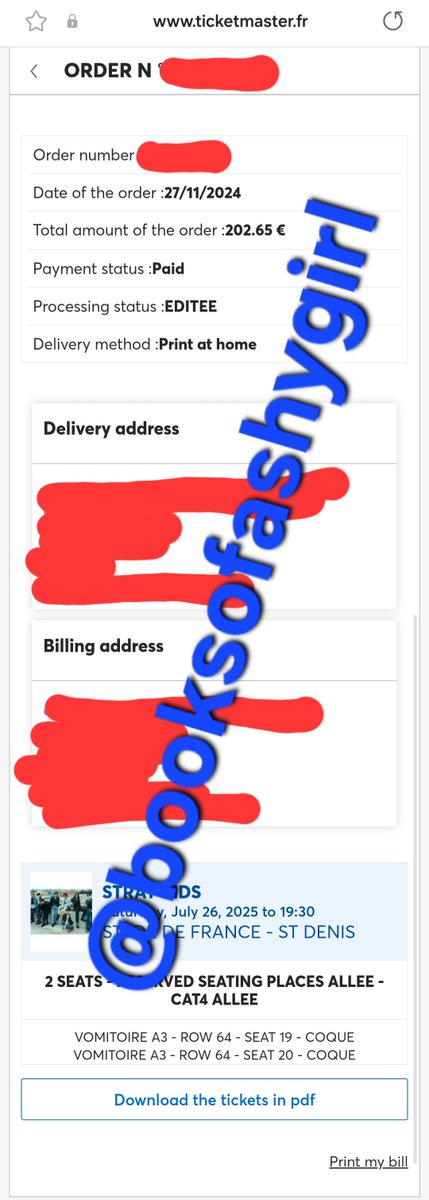 booksofashygirl's tweet photo. I'm selling two tickets for the DominATE tour in Paris on the 26th of July at normal price + eventual name change costs. DM for more proof 

#StrayKids #DominAte_PARIS #DominATETour #Straykidsconcert https://t.co/lHY62YaBVB