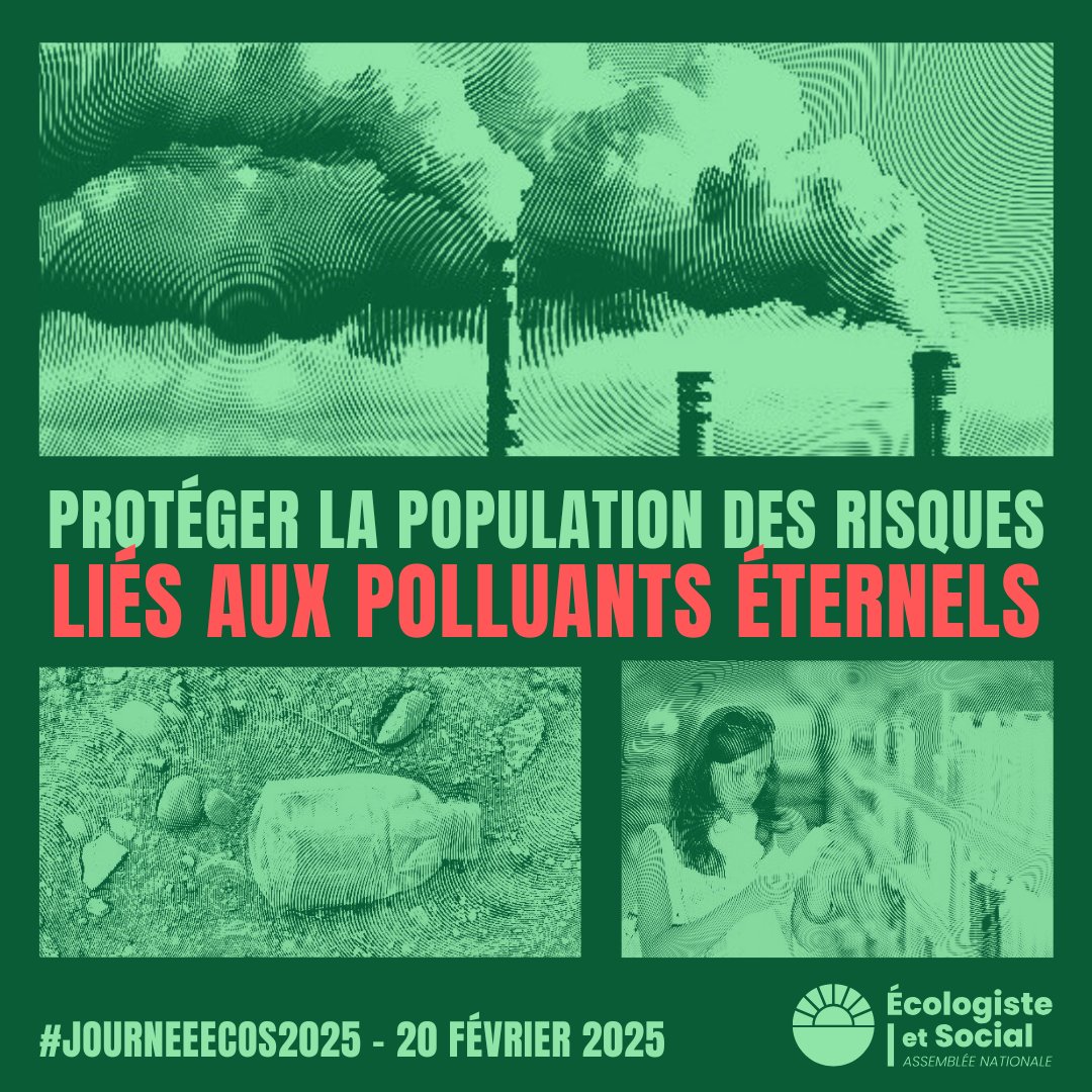 [Thread] Top départ de notre #JourneeEcoS2025, une journée pour protéger notre avenir !

1️⃣ Le premier texte, porté par <a href="/nthierry/">Nicolas THIERRY</a> et <a href="/MC_Garin/">Marie-Charlotte Garin</a>, vise à protéger la population des risques liés aux #PFAS, ces polluants éternels qui contaminent notre santé et l'environnement ⬇️