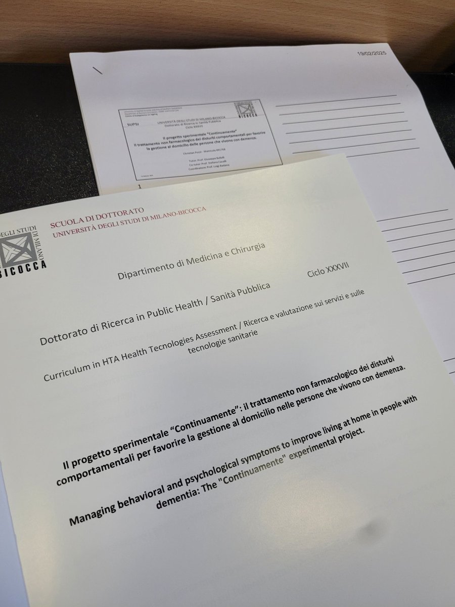 Christian Pozzi (@christianpozzi0) on Twitter photo Today, oral communication of my doctoral thesis in public health in <a href="/unimib/">Università degli Studi di Milano-Bicocca</a> with my tutor <a href="/GiusepeBellelli/">Giuseppe Bellelli</a> and my super colleague #Andrea #Stagliano'. I'm very happy ... <a href="/COTECEurope/">COTEC</a> <a href="/thewfot/">WFOT</a> <a href="/AITOnews/">AITO</a> <a href="/supsi_ch/">SUPSI</a> #PublicHealth Today, oral communication of my doctoral thesis in public health in <a href="/unimib/">Università degli Studi di Milano-Bicocca</a> with my tutor <a href="/GiusepeBellelli/">Giuseppe Bellelli</a> and my super colleague #Andrea #Stagliano'. I'm very happy ... <a href="/COTECEurope/">COTEC</a> <a href="/thewfot/">WFOT</a> <a href="/AITOnews/">AITO</a> <a href="/supsi_ch/">SUPSI</a> #PublicHealth