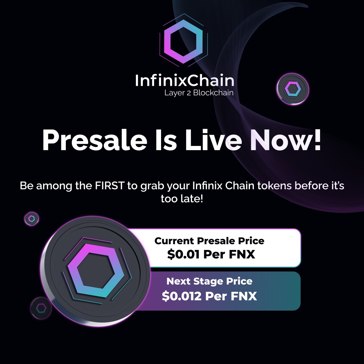 infinixchain's tweet photo. 🚀 INFINIX CHAIN PRESALE IS LIVE! 🚀

🔥 The FUTURE of blockchain starts NOW! Be among the FIRST to grab your Infinix Chain tokens before it’s too late!

💰 Early buyers = Maximum rewards!
⚡ Limited supply – Don’t miss out!

BUY NOW

#InfinixChain #CryptoPresale #EarlyAdopters #BlockchainRevolution #InvestNow
