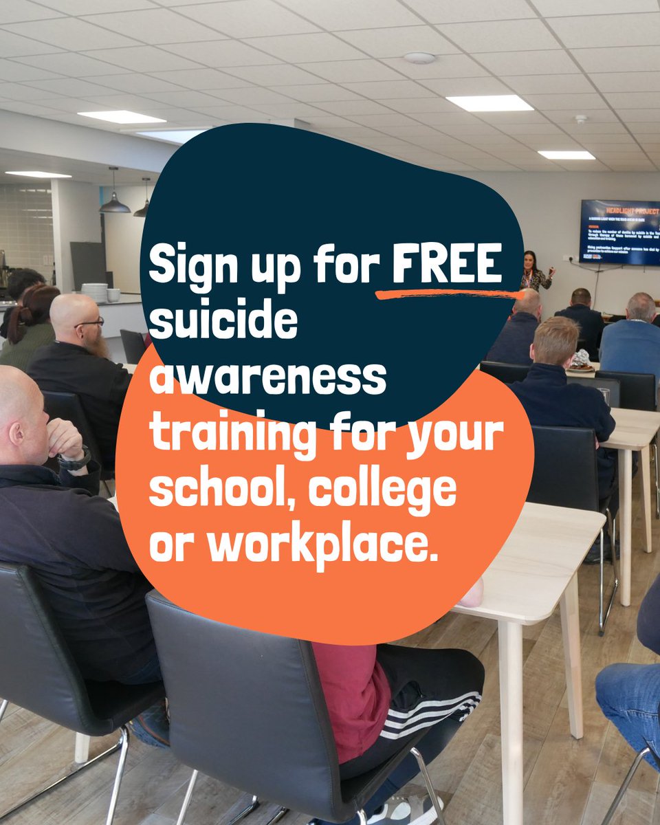 Suicide affects us all - particularly in the North East of England. So, we're asking for your help. If you're open to receiving some free suicide-awareness training in your workplace, school or community group, please reach out to us

📧 education@headlightproject.org
⁠
🧡
⁠