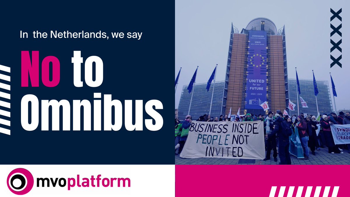 MVOplatform's tweet image. 📢 In the Netherlands we say #NoToOmnibus! Today,  we call on Commissioner Hoekstra to stand against Omnibus.

Commissioner @WBHoekstra , will you stand for people &amp;amp; planet, or for reckless deregulation?

#SocialJusticeDay #YesToCSDDD @ECCJorg