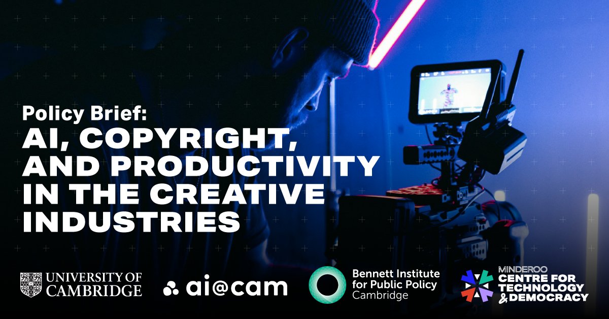 New report published today says the unregulated use of Generative AI in the UK economy will not necessarily lead to economic growth &amp; risks damaging the UK's creative sector.

bennettinstitute.cam.ac.uk/blog/ai-ip/