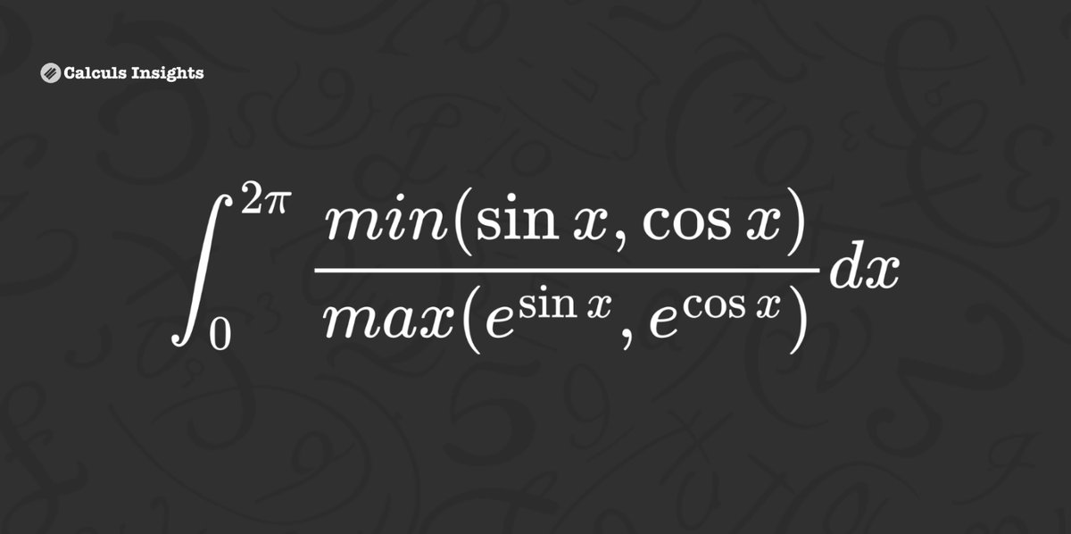 TheMathFlow's tweet image. An elegant integration problem to solve...ᝰ.ᐟ