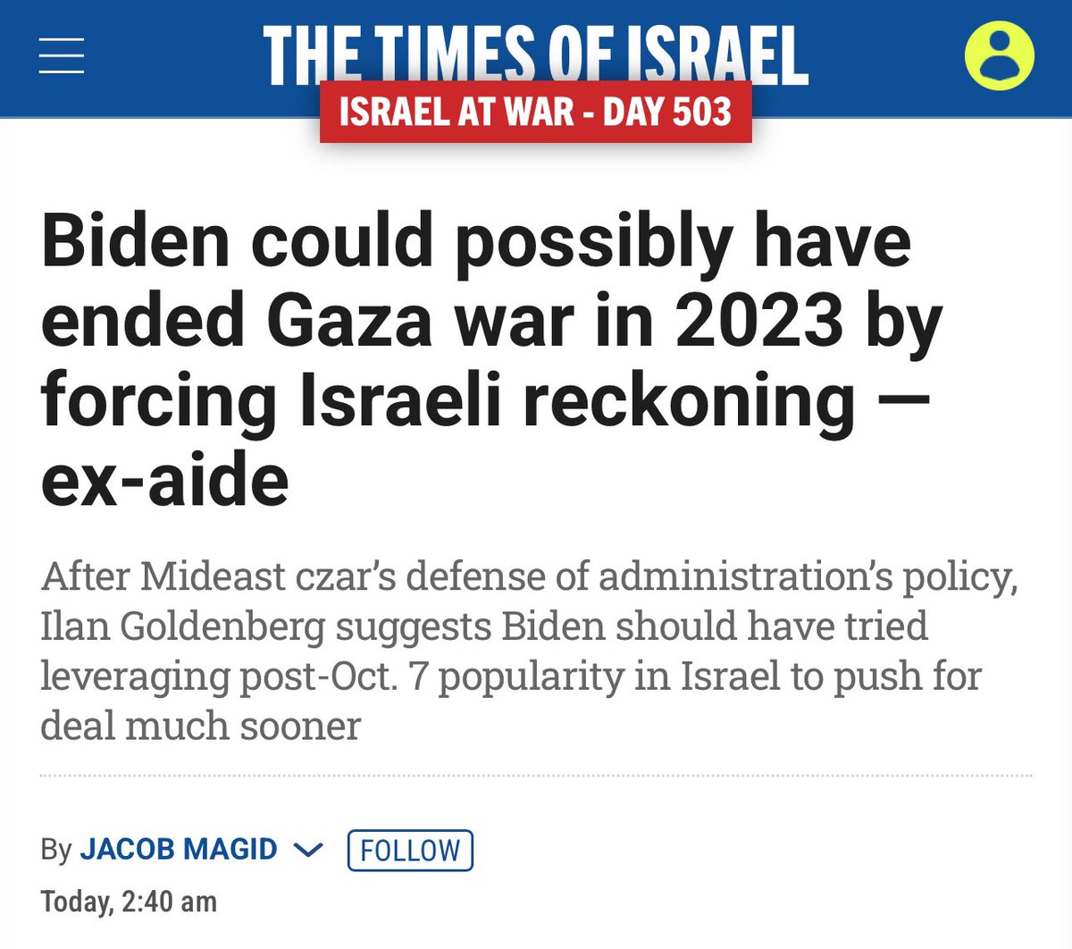 Biden chose genocide.