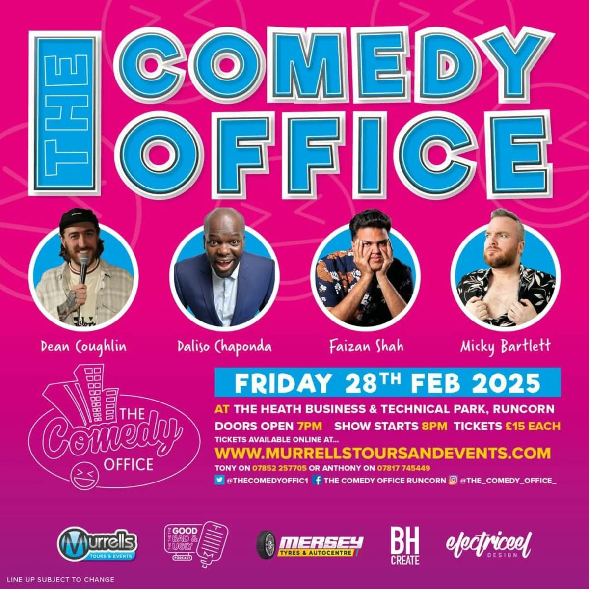 THE COMEDY OFFICE (@thecomedyoffic1) on Twitter photo We Are Back Fri 28th Feb With An Absolute Banger π₯π₯ Of A Line-up Live Comedy At Its Best 4 Fantastic Comedians Live On Stage <a href="/deancoughlin_/">Dean Coughlin</a> <a href="/dalisochaponda/">Daliso Chaponda</a> <a href="/MickyBartlett/">Micky Bartlett</a> Faizan Shah Tkts Here murrellstoursandevents.com We Are Back Fri 28th Feb With An Absolute Banger π₯π₯ Of A Line-up Live Comedy At Its Best 4 Fantastic Comedians Live On Stage <a href="/deancoughlin_/">Dean Coughlin</a> <a href="/dalisochaponda/">Daliso Chaponda</a> <a href="/MickyBartlett/">Micky Bartlett</a> Faizan Shah Tkts Here murrellstoursandevents.com