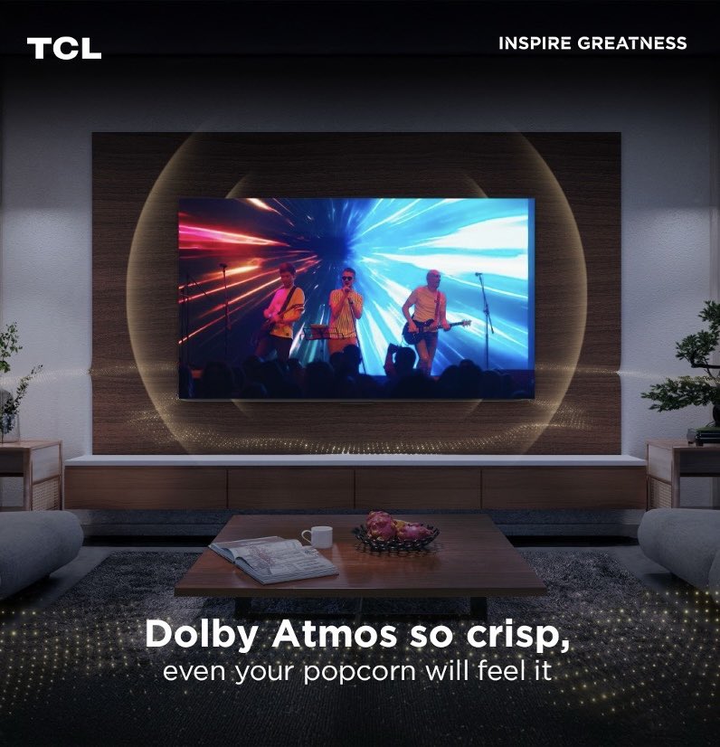 TCL_SouthAfrica's tweet image. From explosive action scenes to subtle musical notes, Dolby Atmos brings sound to life by moving it all around you. It’s not just hearing- it’s experiencing. Be sure to transform how you listen… promise you, you won’t regret! 

#TCLInspireGreatness #TCLSouthAfrica #TCLSoundBar…