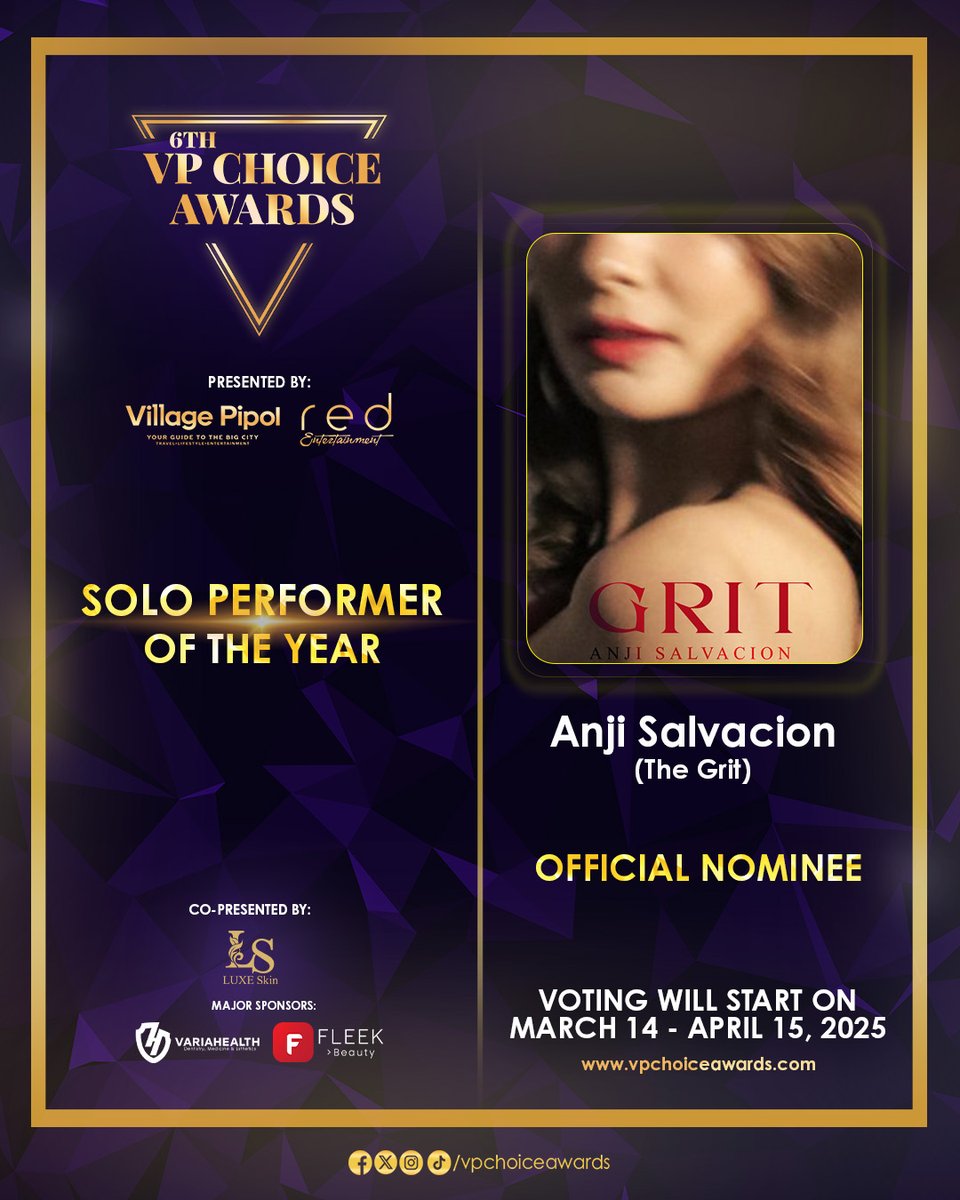 vpchoiceawards's tweet photo. Congratulations, @anjisalvacion, for being an official #6thVPChoiceAwards nominee for Solo Performer of the Year.

For more details, visit: https://t.co/uvNRkr0bmC #6thVPCANomineesReveal #6thVPCA #VPChoiceAwards https://t.co/afWnAEYqWx
