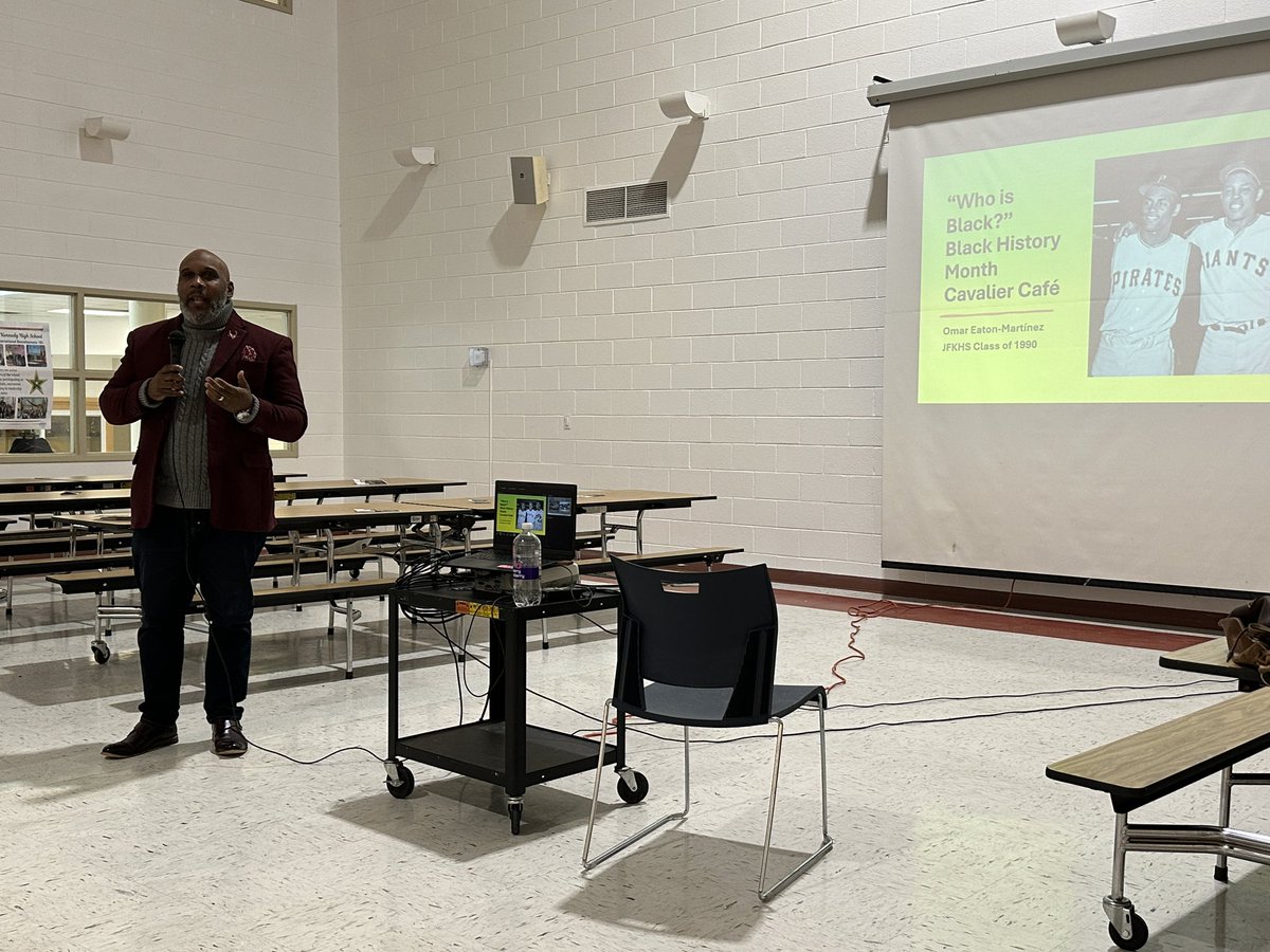 John F. Kennedy High School PTSA (@kennedyhs_ptsa) on Twitter photo It was an honor listening to Kennedy alum <a href="/OEatonMartinez/">Omar Eaton-Martínez</a>’s presentation on the legacy and meaning behind Black History Month for this month’s Cavalier Café. It was an honor listening to Kennedy alum <a href="/OEatonMartinez/">Omar Eaton-Martínez</a>’s presentation on the legacy and meaning behind Black History Month for this month’s Cavalier Café.