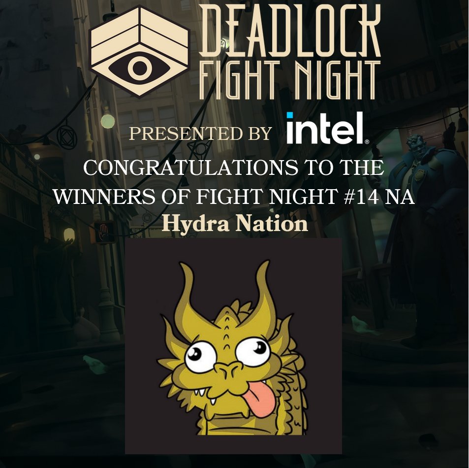 Deadlock Fight Night (@deadlockdfn) on Twitter photo A retooled roster reclaims the Deadlock Fight Night title! Congratulations to <a href="/HydraNationDL/">HydraNation</a>! A retooled roster reclaims the Deadlock Fight Night title! Congratulations to <a href="/HydraNationDL/">HydraNation</a>!