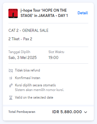 jastipwtswtb's tweet photo. WTS J-Hope Jakarta

Day 1 - Cat 2 - 2 tix

#JHOPE https://t.co/gRz3ekDr8x