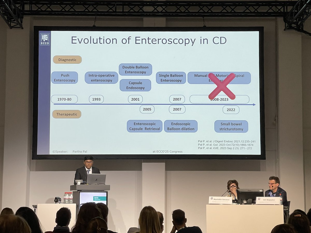 ibd_pal's tweet image. Fantastic start to #ECCO2025 @Berlin! Delivered a talk on deep enteroscopy at the 6th @ECCO Imaging &amp;amp; Endoscopy Workshop in collaboration with @ESGAR &amp;amp; @BowelUltrasound. Excited to begin my journey with 🌍 #ColCom @BowelUltrasound!