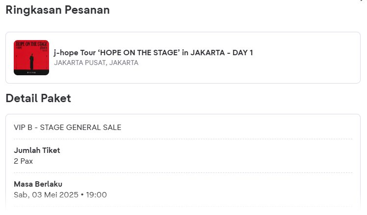 jastipwtswtb's tweet photo. WTS J-Hope Jakarta

Day 1 - VIP B - 2 tix https://t.co/mpwpfWU6O0