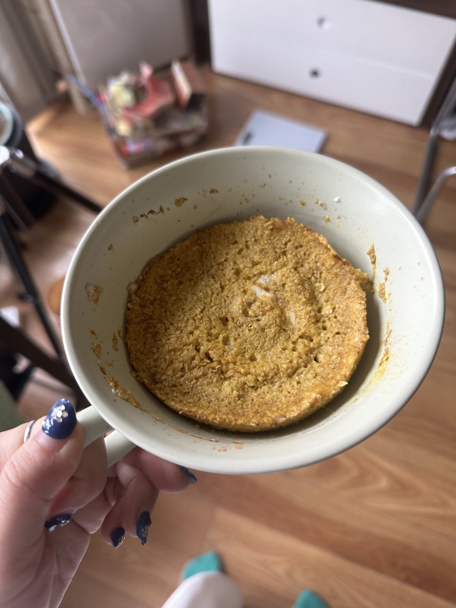 燕麦麸皮➕鸡蛋➕肉桂粉➕姜黄粉=屎