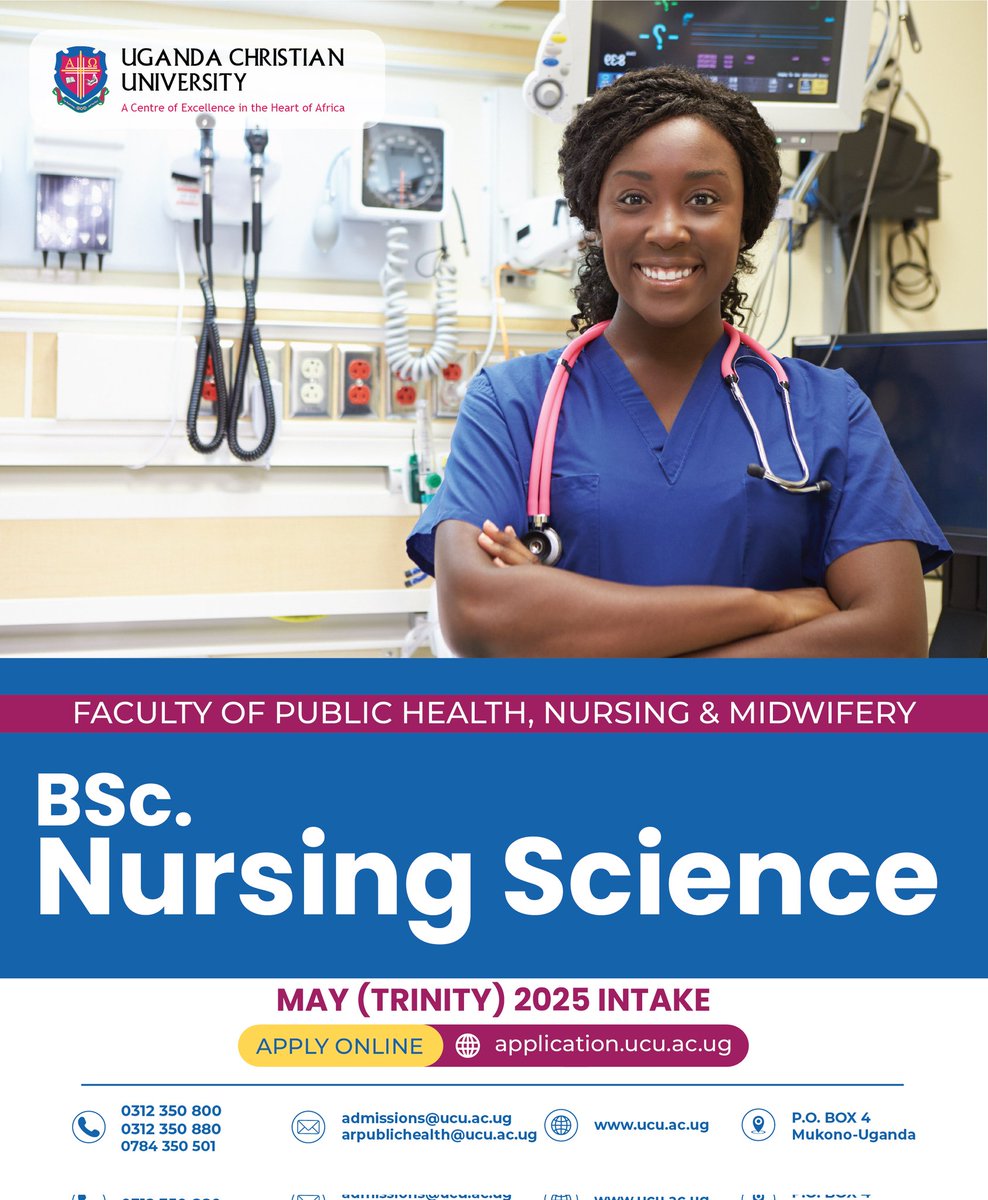 Now receiving applications for the MAY | TRINITY 2025 INTAKE!

#Apply2UCU 👉 application.ucu.ac.ug