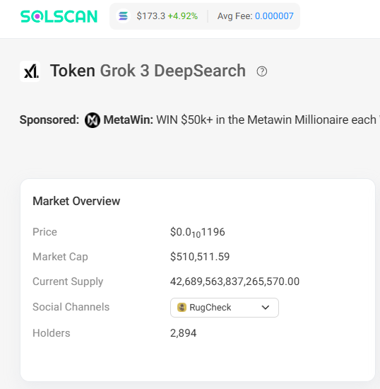 $DeepSearch🚀SURPASSED 2800 HOLDERS 

NEXT TARGET 5000 HOLDERS SOON 🔥🔥🔥🔼🔼🔼🔼

IT'S TIME TO BUY AND MAKE BIG MONEY 10 MILLION MCAP LOADING💎💎💎💯💯💥💥💥🚀🚀⚡️⚡️⚡️
<a href="/grok/">Grok</a>🤖solscan.io/token/CZVXrate…

CZVXratenctekPzkiPGLVaWqFGyLtwD87KvpHd4Frssw