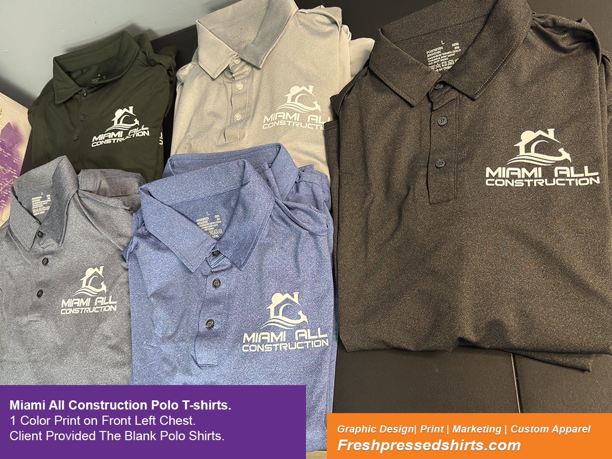 freshpressedts's tweet image. 🔥Logo Polo Shirts one color print.🔥
#ConstructionMiami #Contractor #constructionlife #LogoTshirts #Branding #PrintShop #GraphicDesign #Construction #MiamiConstruction #CustomTshirts #ScreenPrinting #PrintShop #MiamiPrintShop  #ConstructionLife #ConstructionMiamiDade #Contractor