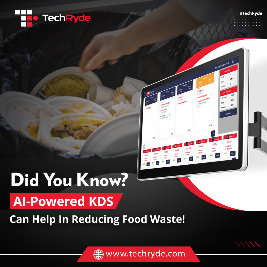 Techryde_global's tweet image. The restaurant industry wastes $100B in food annually, leading to huge financial losses and environmental harm. But what if there was a smarter way to prevent food waste before it happens?

Meet AI KDS (Kitchen Display System) transforming kitchens!

#sustainability #restaurant
