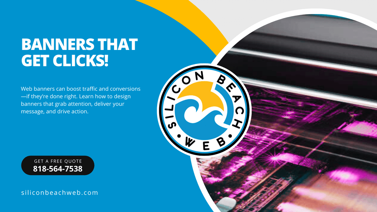 siliconbeachweb's tweet image. Banners That Get Clicks: Web banners can boost traffic and conversions—if they’re done right. Learn how to design banners that grab attention, deliver your message, and drive action. #WebBannerDesign #GraphicDesign #Exp...  s.mtrbio.com/fxeyxejfwx
