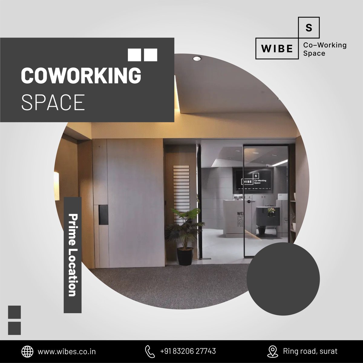 WibesCoworking's tweet image. Your workspace should inspire success! 🚀✨ Upgrade to a professional &amp;amp; modern co-working space at Wibes.📍Ring Road, Surat.

📞 +91 83206 27743 | 🌐 wibes.co.in
#CoworkingSpace #SuratBusiness #WorkBetter #StartupIndia #FreelancerLife