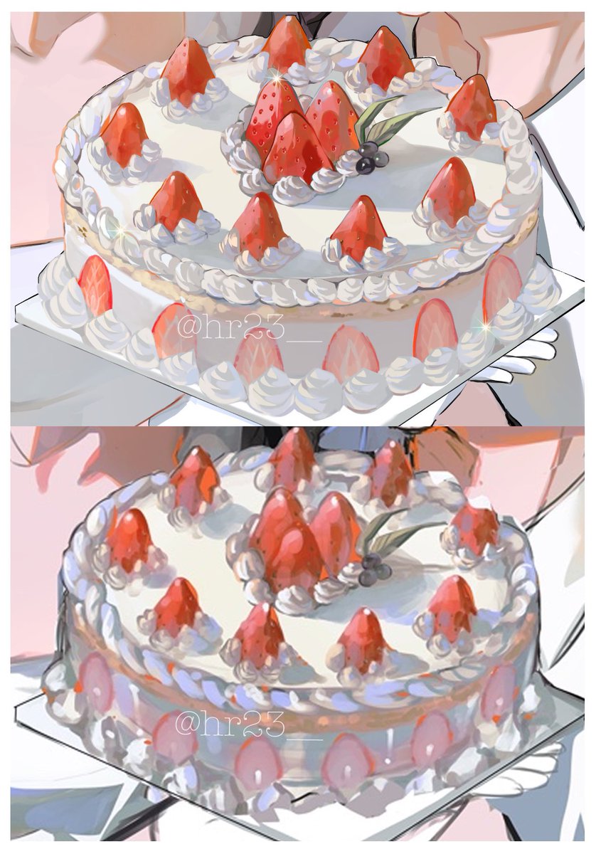개인적으로 재밌게 작업한 케이크… (완성본/러프)
