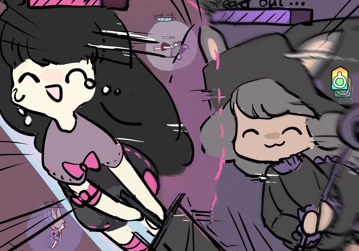 Chikori_Hallie's tweet image. Gaming moment #RabbitAndSteel