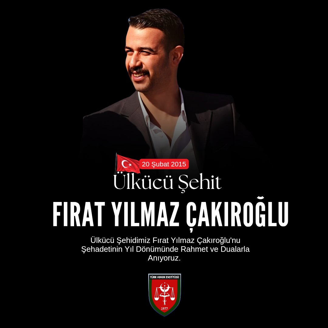 Ülkücü Şehidimiz Fırat Yılmaz Çakıroğlu'nu Şehadetinin Yıl Dönümünde Rahmet ve Dualarla Anıyoruz.