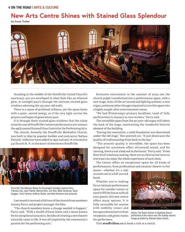 SGC_PA's tweet photo. Look in this month's OTR magazine.   Stained Glass Centre, new on Stouffville's Church Street,  is so excited to share with you our renovations and equipment upgrades.  Email us at office@stainedglasscentre.ca for more information on rentals and tickets. https://t.co/i83grzVCu8 https://t.co/dvm5UEBe0K