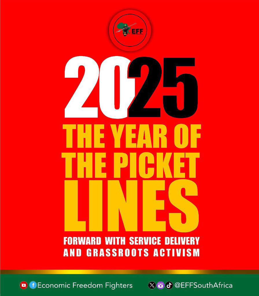 EFFSouthAfrica's tweet photo. We are going back to the streets. We are reclaiming our identity, and we want to reunite with our people. 

#YearOfThePicketLines https://t.co/cUUktYOv88