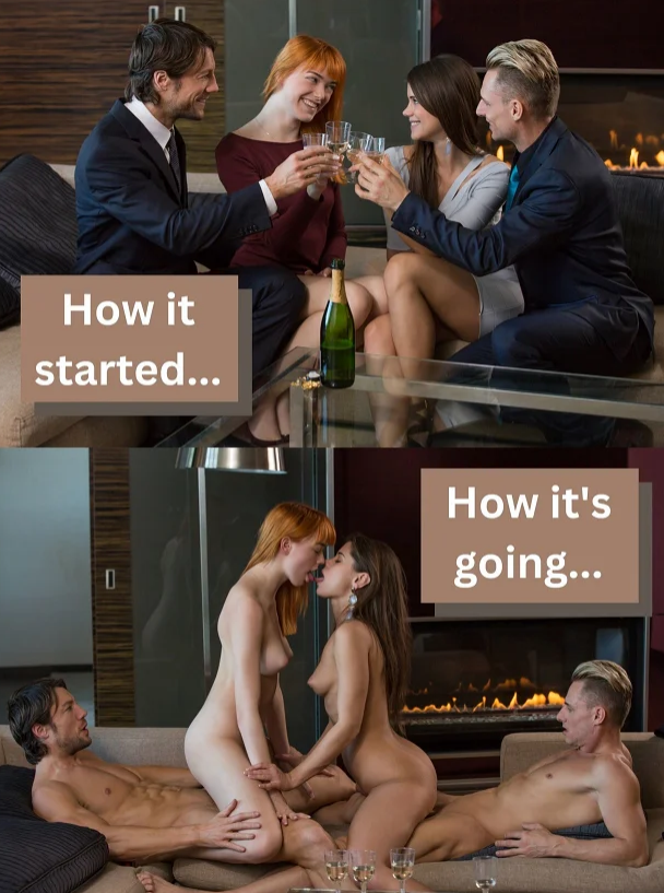 swingerslife101's tweet photo. How it started... How it's going...

#swingers #swingerlife #CouplesGoal #wifeswap https://t.co/H5uJGIpIML