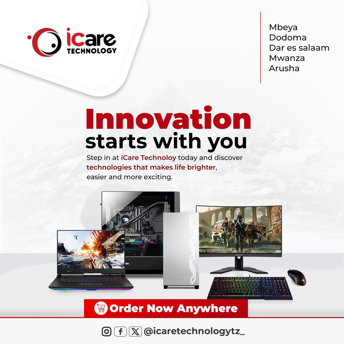 icaretechnlogy's tweet image. Innovation starts with YOU! 🖐🏾

Step into iCare Technology today and discover the technologies that make life brighter, easier, and more exciting. We’re here to help you unlock your potential and embrace the future.

#Innovation #iCareTechnology #TechEnthusiast #Empowerment