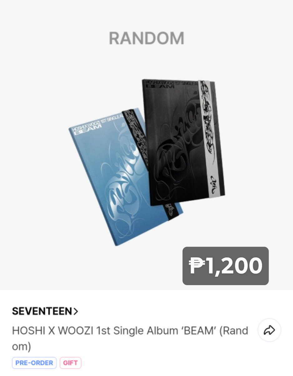 dfarchive's tweet image. 💎HOSHI x WOOZI 1st Single Album 'BEAM'💎

Weverse Ver - ₱700
Kit Ver - ₱1,300
Random - ₱1,200
Set - ₱2,130

📩DM us to order. 
📆Release date : 03/10
💰50%DP
📦Normal ETA
