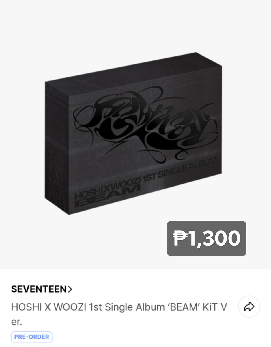 dfarchive's tweet image. 💎HOSHI x WOOZI 1st Single Album 'BEAM'💎

Weverse Ver - ₱700
Kit Ver - ₱1,300
Random - ₱1,200
Set - ₱2,130

📩DM us to order. 
📆Release date : 03/10
💰50%DP
📦Normal ETA
