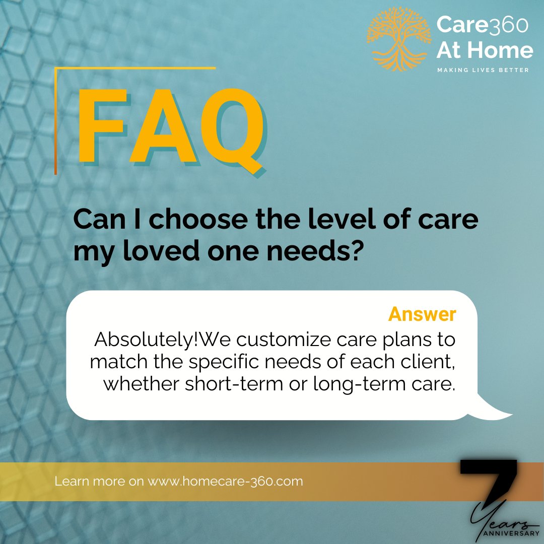 Care360ATHOME's tweet photo. 📝 FAQ

Care designed for your loved one! From occasional support to full-time assistance, we tailor our services to ensure their comfort and well-being at home. 💙
Call 0708288360  🌐 https://t.co/BqSMLSDWud

#Care360atHome #BecauseTheyDeserveTheBest #7thAnniversary https://t.co/VdhacdWoLH