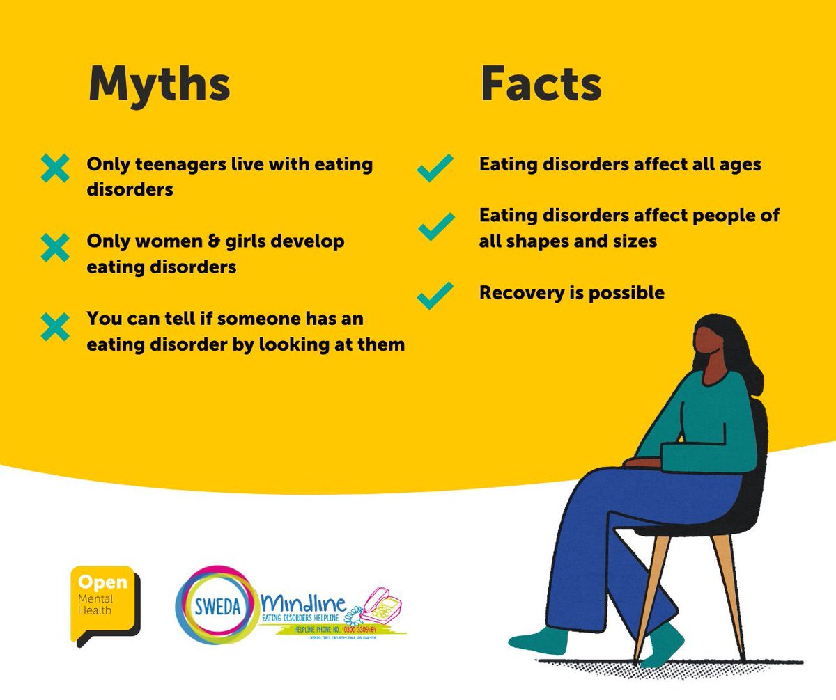 There are many myths about what eating disorders are, who they affect and how you can recover from them. So ahead of #EatingDisordersAwarenessWeek2025 next week, let’s get our facts straight. 

Read more on our blog: bit.ly/eating-disorde…