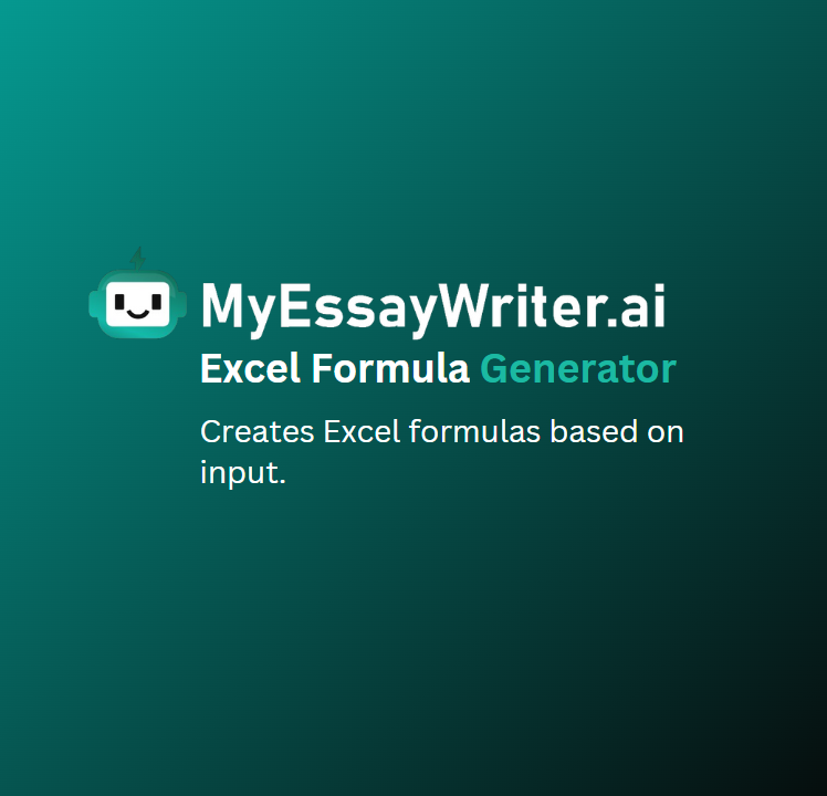 MyEssayWriterai's tweet photo. https://t.co/yzziWbOMQT now offers an Excel Formula Generator! Quickly create formulas without any hassle. Just type what you need, and get the right formula instantly. 

🔗https://t.co/036etfKITs

#excel #formula #generator #myessaywriter #essay #myessaywriterai https://t.co/8iSFaISxhv