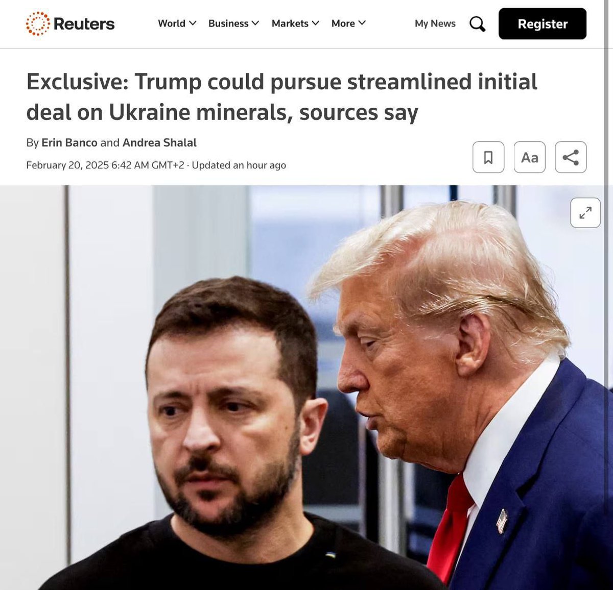 inshaua's tweet photo. Адміністрація Трампа може спробувати укласти спрощену угоду щодо корисних копалин з Україною, щоб швидко затвердити документ ще до того, як почнуться мирні переговори, - Reuters

#UkraineRussiaWar #Russia #war #Генштаб #Україна #Росія #війна #ЗСУ #Украина #Россия #война #ВСУ https://t.co/stgNw7L6w7