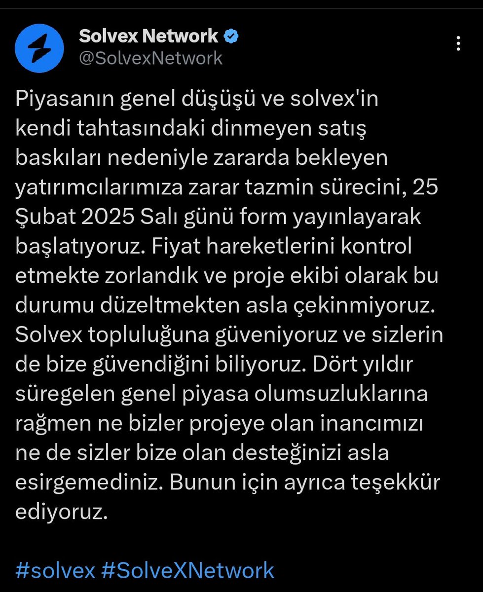 Her şey yolunda #solvex lerinize sahip çıkın dedikten sonra apar topar 3-5 saat içerisinde dubaili şirkete <a href="/SolvexNetwork/">Solvex Network</a> ü devredip, zararlar için başvuruyu 5 gün sonra mi baslatiyorsunuz? Neden şirketi devretme hızında zarar başvuruları alınmıyor. Kendi paramızn dilencisi olduk
