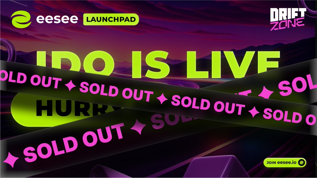 🔴 SOLD OUT! 🔴

The <a href="/eesee_io/">eesee.io</a> IDO is completely sold out!

Congratulations to those who secured $DT in the launchpad.

For those who missed it, we’ll see you when trading opens on <a href="/MEXC_Official/">MEXC</a> today at 12:00 UTC 🚀

mexc.com/exchange/DT_US…