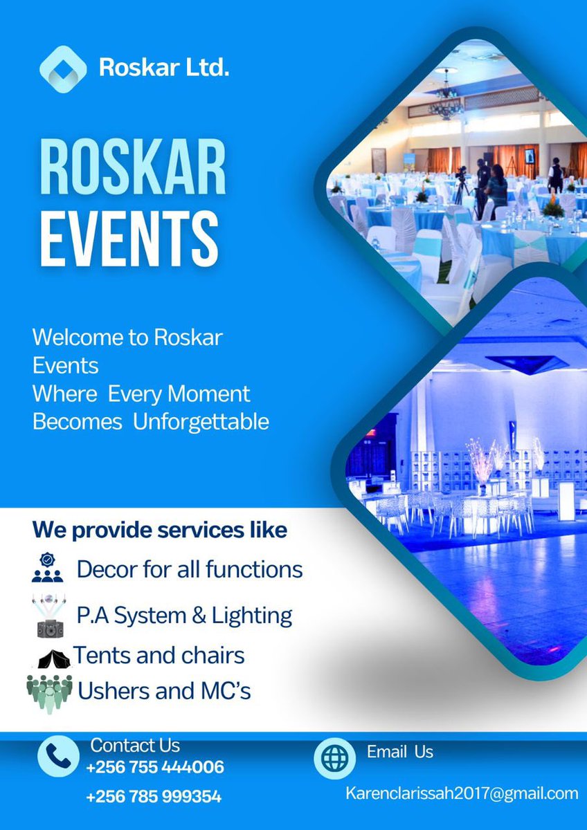 Rolid9213_'s tweet photo. Her passion &amp; dedication to quality service makes her a true game-changer in business! 

We would like it if you supported &amp; uplifted women making moves in entrepreneurship. 

Book Roskar Events &amp; Bavas Catering today!

☎️ +256 755 444006 | +256 785 999354
#RotaractLadies 
/3 https://t.co/XfZkWbSPS5