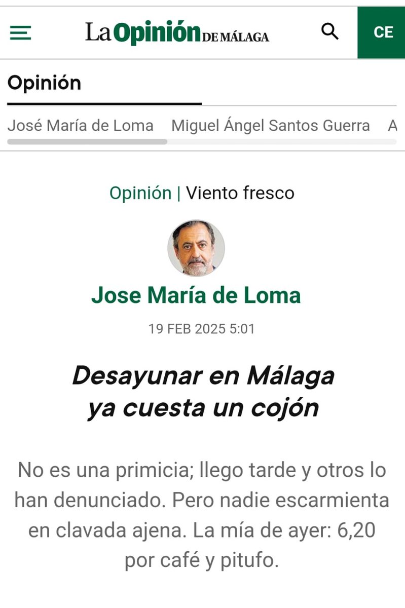 Lo que el artículo no dice es que muchos no subimos los precios para enriquecernos. Estar al lado de calle Larios tiene unos gastos insufribles, que obviamente hay que repercutir en los precios. Y SI, TIENE USTED RAZÓN tener un pequeño negocio familiar y de toda la vida en ⬇️