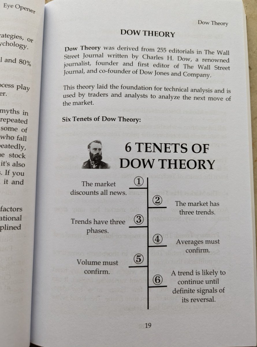 TechnoFunda6's tweet image. 6⃣ Tenets of Dow Theory Nicely Explained.

It is foundation of #TechnicalAnalysis! It helps :

✅ Understand market trends
✅ Identify trend phases
✅ Confirm trends with volume &amp;amp; averages
✅ Spot trend reversals early 

Courtesy : Advanced Technical Analysis Book by Ravi Patel.
