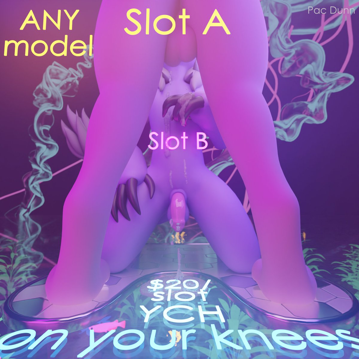 ON YOUR KNEES

Goofy ahh YCH dropping now :3
$20 per slot, any model, any accessories

If interested go to this google form:
forms.gle/UkgUaGxKVeRHpL…

#YCH #furrycommission