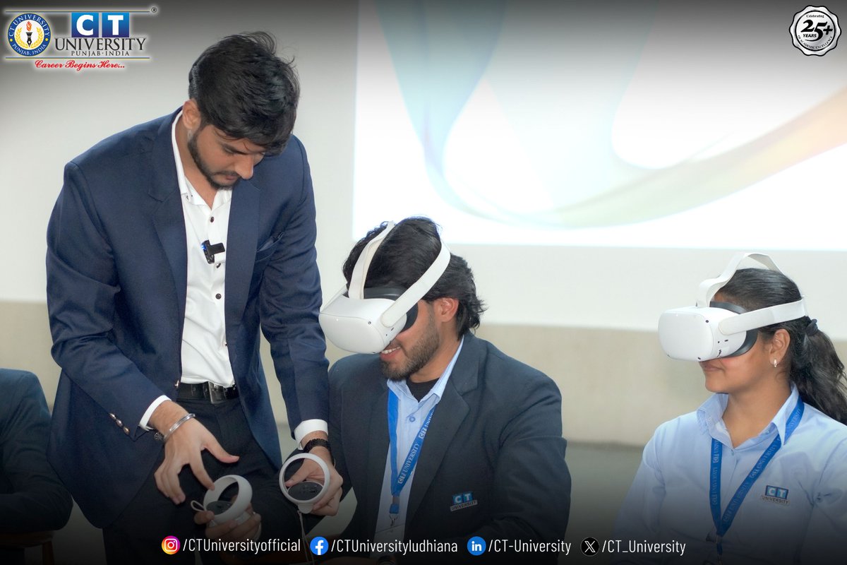CT_University's tweet image. CT University&apos;s Department of Design and Innovation hosted an insightful session on XR and AI with Inderjit Singh (USA), highlighting their transformative impact on the future of technology.

#CTU #PracticalWork #KnowledgeSharing #LearningMatters #AI #XR #CTUniversity #TeamCT